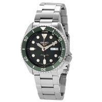 Seiko MEN'S 5 Sports Stainless Steel Green Dial Watch SRPD63