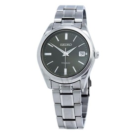 Seiko MEN'S Classic Titanium Brown Dial Watch SUR375