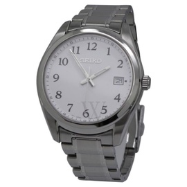 Seiko MEN'S Core Stainless Steel White Dial Watch SUR459P1