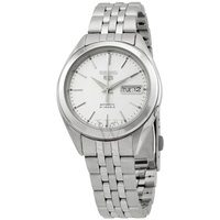 MEN'S Seiko 5 Stainless Steel Silver Dial Watch SNKL15K1