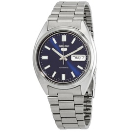 MEN'S Seiko 5 Stainless Steel Blue Dial Watch SNXS77K1