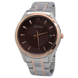 Seiko MEN'S Sapphire Stainless Steel Brown Dial Watch SUR470P1