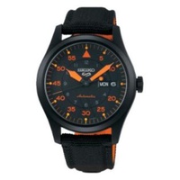 Seiko MEN'S 5 Sports Nylon Black Dial Watch SRPH33K1