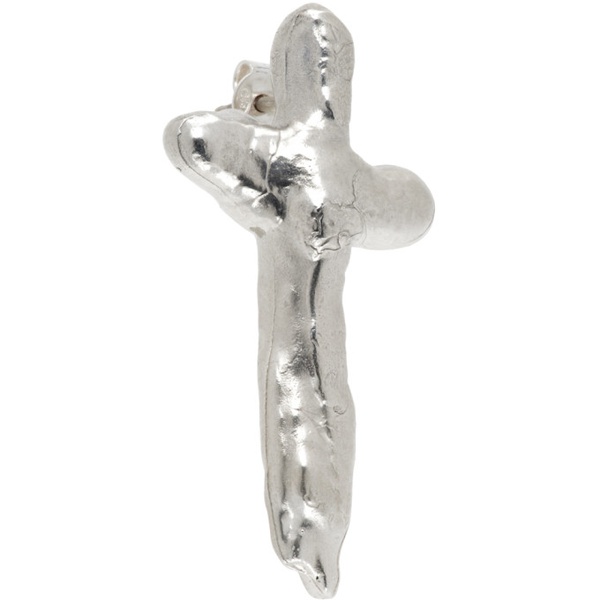  Serapis Silver Ocean Cross 2 Single Earring 241238F022000