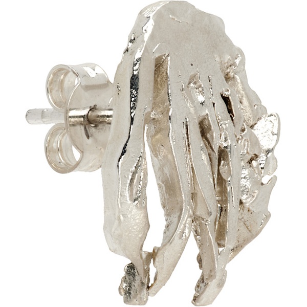  Serapis SSENSE Exclusive Silver Manok Apoy Earring 231238F022000