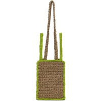 Serapis SSENSE Exclusive Beige & Green Bag 231238F048001