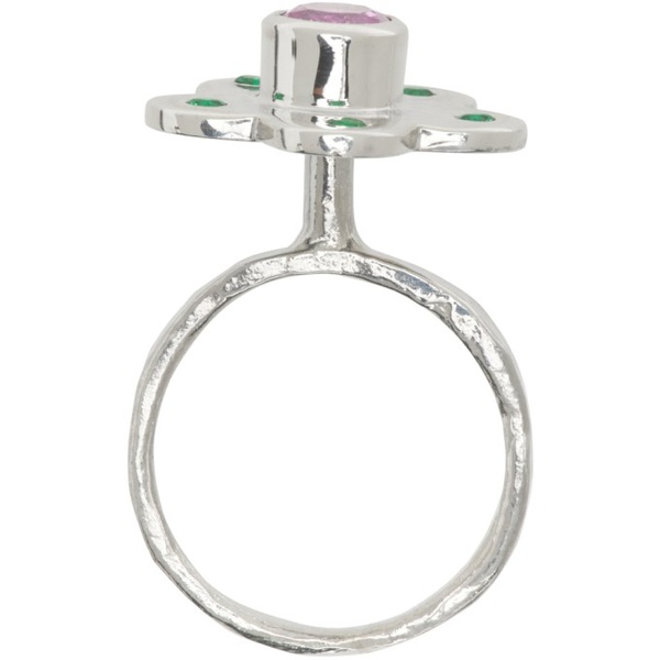  Shana Cave SSENSE Exclusive Silver Watermelon Syrup Ring 221397F011015