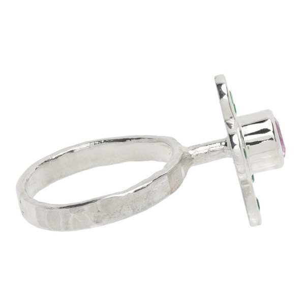  Shana Cave SSENSE Exclusive Silver Watermelon Syrup Ring 221397F011015