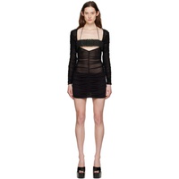 Shawna Wu SSENSE Exclusive Black Mini Dress 231541F052026