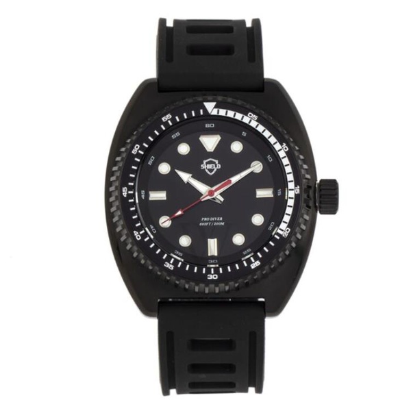  Shield MEN'S Dreyer Silicone Black Dial Watch SLDSH107-6