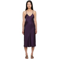Silk Laundry Purple 90s Midi Dress 232223F054002