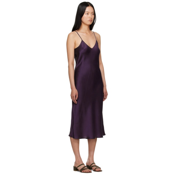  Silk Laundry Purple 90s Midi Dress 232223F054002