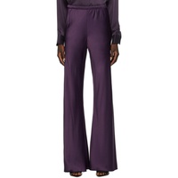 Silk Laundry Purple Bias-Cut Lounge Pants 232223F055004