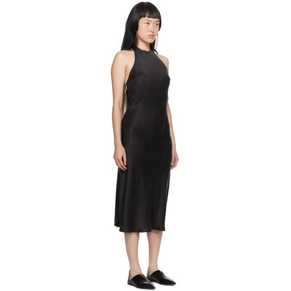  Silk Laundry Black Halter Midi Dress 232223F054007