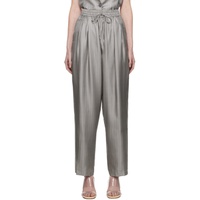 Silk Laundry Gray Slouch Trousers 232223F087000