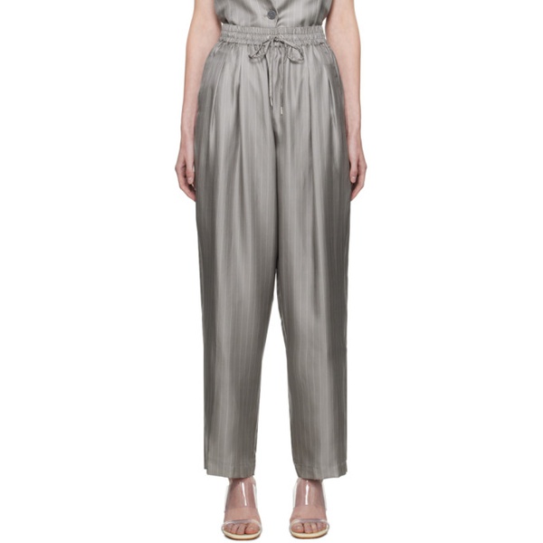  Silk Laundry Gray Slouch Trousers 232223F087000