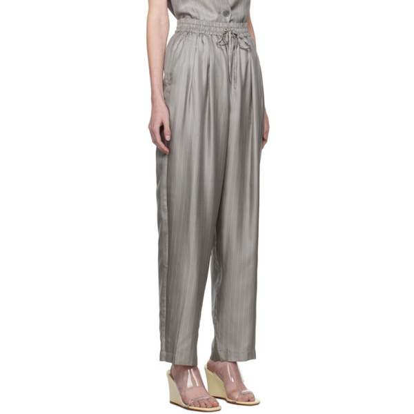 Silk Laundry Gray Slouch Trousers 232223F087000