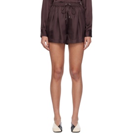Silk Laundry Brown Slouch Shorts 241223F088000