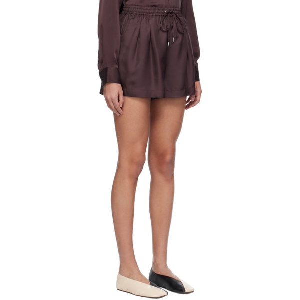  Silk Laundry Brown Slouch Shorts 241223F088000