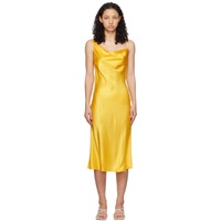 Silk Laundry Yellow Carrie Midi Dress 241223F054012