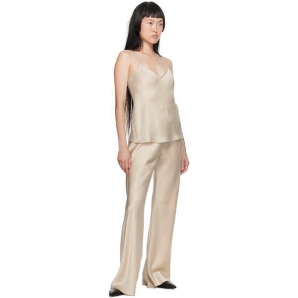  Silk Laundry Tan Bias-Cut Lounge Pants 232223F086004