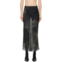 Silk Laundry Gray Bias-Cut Maxi Skirt 242223F093000