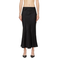 Silk Laundry Black Splice Maxi Skirt 242223F093001