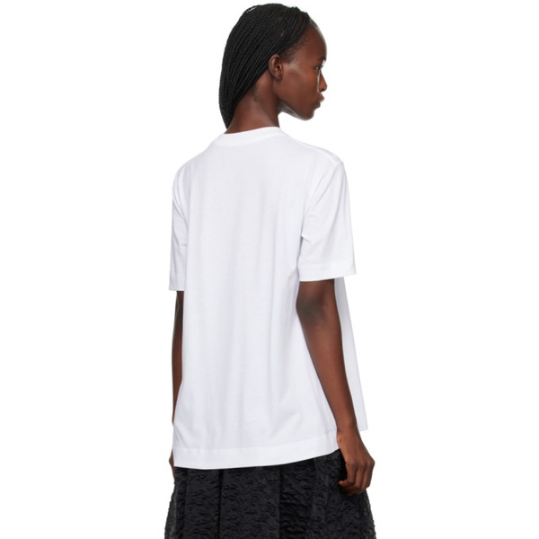  시몬 로샤 Simone Rocha White A-Line T-Shirt 232405F110012