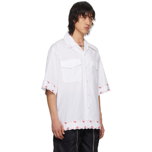  시몬 로샤 Simone Rocha White Embroidered Shirt 241405M192000