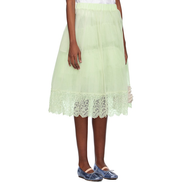  시몬 로샤 Simone Rocha Green Tutu Midi Skirt 241405F092003