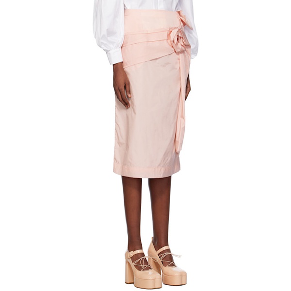  시몬 로샤 Simone Rocha Pink Pressed Rose Midi Skirt 241405F092005