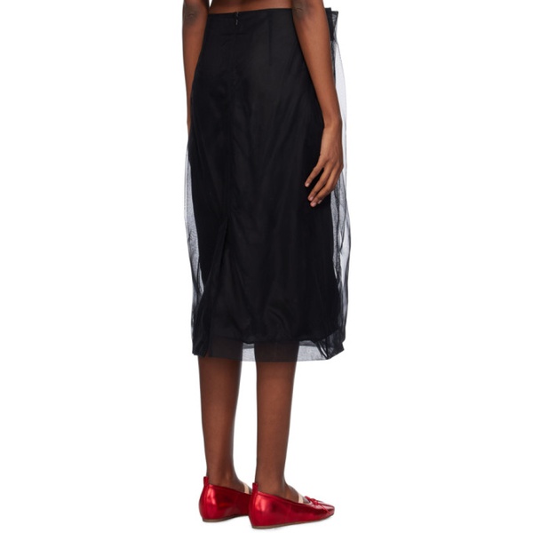  시몬 로샤 Simone Rocha Black Pleated Midi Skirt 241405F092015