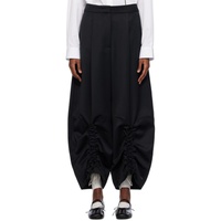 시몬 로샤 Simone Rocha Black Ruched Trousers 241405F087001