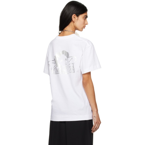  시몬 로샤 Simone Rocha White Angel Baby Print T-Shirt 241405F110021