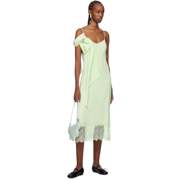  시몬 로샤 Simone Rocha Green Pressed Rose Midi Dress 241405F054011