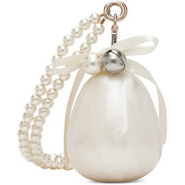 시몬 로샤 Simone Rocha 오프화이트 Off-White Micro Pearl Egg Bag 241405F048012
