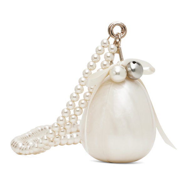  시몬 로샤 Simone Rocha 오프화이트 Off-White Micro Pearl Egg Bag 241405F048012