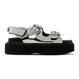 시몬 로샤 Simone Rocha Silver Pearl Daisy Platform Sandals 241405F124000