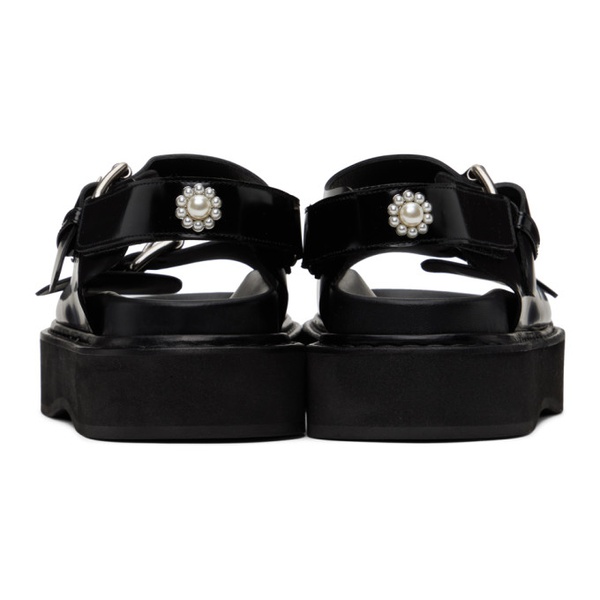  시몬 로샤 Simone Rocha Black Pearl Daisy Platform Sandals 241405M234000