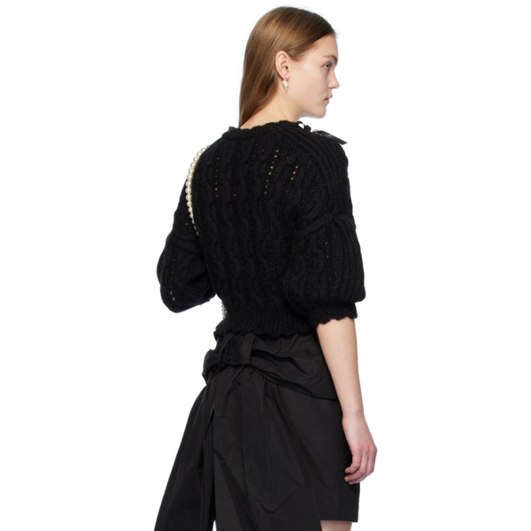  시몬 로샤 Simone Rocha Black Charm Cardigan 241405F095009