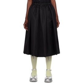 시몬 로샤 Simone Rocha Black Elasticated Midi Skirt 232405F092011