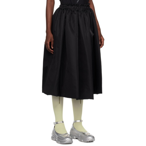  시몬 로샤 Simone Rocha Black Elasticated Midi Skirt 232405F092011