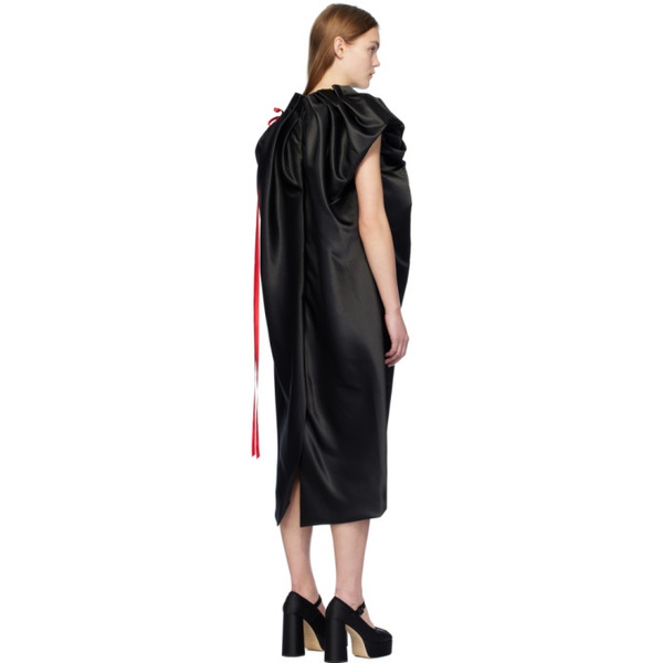  시몬 로샤 Simone Rocha Black Pleated Midi Dress 241405F054004