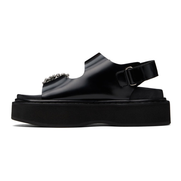  시몬 로샤 Simone Rocha Black Beaded Platform Sandals 241405F124001