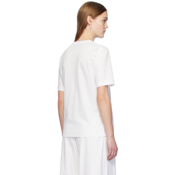 시몬 로샤 Simone Rocha White Pressed Rose T-Shirt 241405F110002