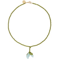 시몬 로샤 Simone Rocha Green & Blue Cluster Flower Necklace 241405F023016