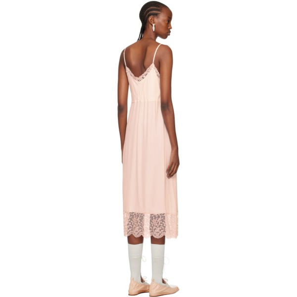  시몬 로샤 Simone Rocha Pink Gathered Midi Dress 241405F054027