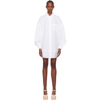 시몬 로샤 Simone Rocha White Signature Sleeve Minidress 241405F052007