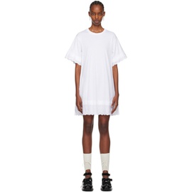 시몬 로샤 Simone Rocha White A-Line T-Shirt Minidress 241405F052012