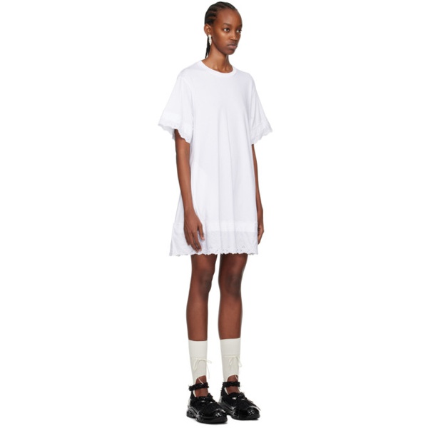  시몬 로샤 Simone Rocha White A-Line T-Shirt Minidress 241405F052012